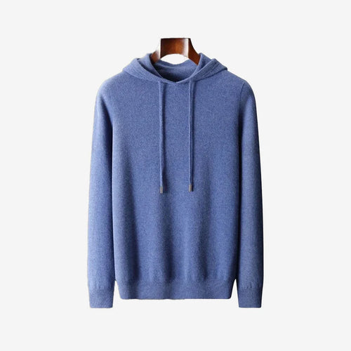 Merinoull Hoodie Blå